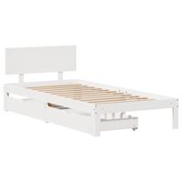 vidaXL Bedframe met lades massief grenenhout wit 90x190 cm