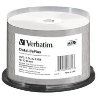 Verbatim DVD + R Double Layer 8,5 GB - 8x brandsnelheid, bedrukbaar, DataLifePlus, 50 Pack Spindle