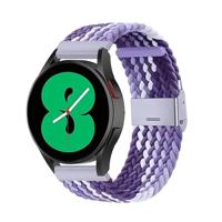 By Qubix - Compatible met Garmin Forerunner 55/245 / 645 - Braided nylon bandje - Lichtpaars/paars - Compatible Garmin bandje - Bandbreedte: 20mm