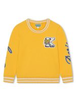 Kenzo Kids sweat en coton à logo brodé - Jaune - thumbnail