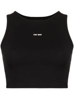 TEAM WANG design débardeur crop à logo imprimé - Noir