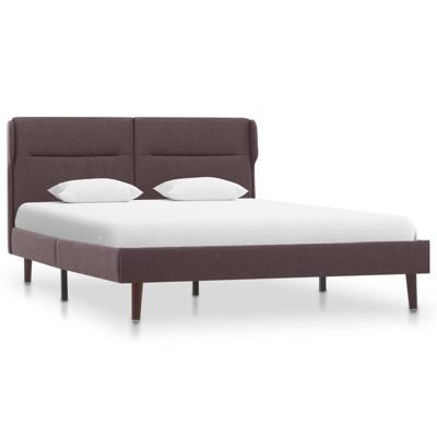 vidaXL Bedframe stof taupe 120x200 cm