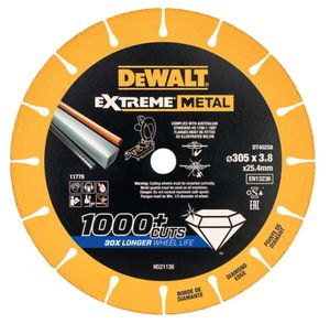 DeWalt Accessoires EXTREME METAL | Doorslijpschijf metaal | 300x(25.4/20)x3.8 mm - DT40258-QZ