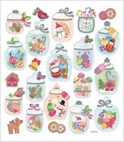 Creotime stickervel kerststemming 16,5 x 15 cm 22 stuks