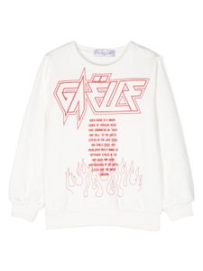 Gaelle Paris Kids sweat en coton à logo imprimé - Blanc