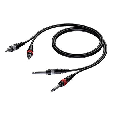 Procab CAB631 Basic 2x jack male - 2x RCA 5.00 meter Procab CAB631 Basic 2x jack male - 2x RCA 5.00 meter