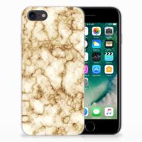 iPhone SE 2022 | SE 2020 | 8 | 7 TPU Siliconen Hoesje Marmer Goud