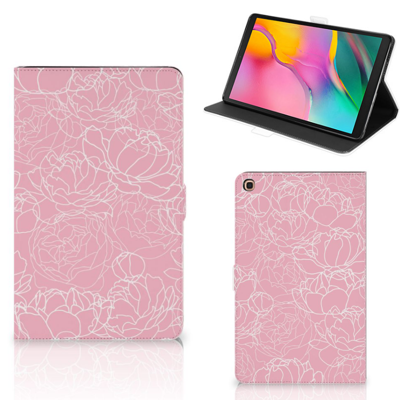 Samsung Galaxy Tab A 10.1 (2019) Tablet Cover White Flowers Samsung Galaxy Tab A 10.1 (2019) Tablet Cover White Flowers