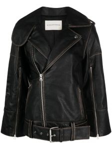 By Malene Birger veste de moto Beatrisse en cuir - Noir