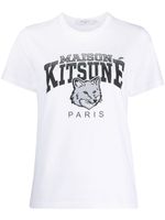 Maison Kitsuné t-shirt Campus Fox en coton - Blanc