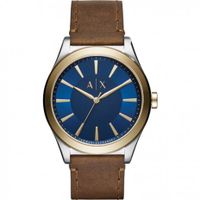 Horlogeband Armani Exchange AX2334 Leder Bruin 22mm - thumbnail