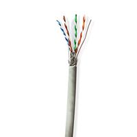 NEDIS Netwerkkabelrol | CAT6 | Massief | S/FTP | CCA | 305 m | Indoor | Rond | PVC | Grijs | Trekdoos