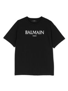 Balmain Kids t-shirt en coton à logo imprimé - Noir