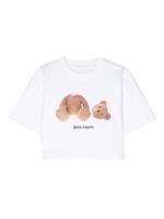 Palm Angels Kids Katoenen T-shirt - Wit