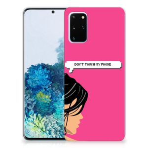 Samsung Galaxy S20 Plus Silicone-hoesje Woman Don't Touch My Phone