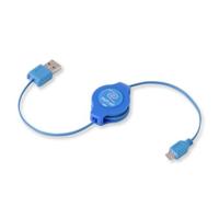 ReTrak eucablemicbu 2.0 A-stekker op intrekbare micro 5-pins USB - blauw