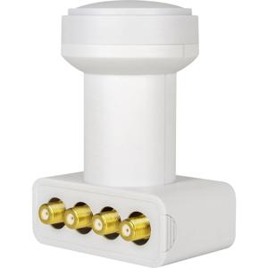 MegaSat HD-Profi Quad LNB Aantal gebruikers: 4 Feed-opname: 40 mm vergulden aansluiting, Weerbestendig Wit