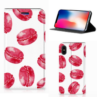 Apple iPhone X | Xs Flip Style Cover Pink Macarons