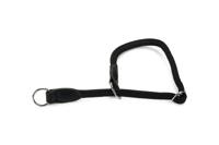 Beeztees wurgband - halsband hond - leer - zwart - 50 cm x 10 mm