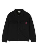 Lanvin Enfant cardigan à logo brodé - Noir