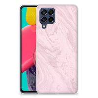 Samsung Galaxy M53 TPU Siliconen Hoesje Marble Pink - Origineel Cadeau Vriendin