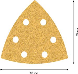 Bosch Accessoires Expert C470 schuurpapier voor deltaschuurmachines 93 mm, K60 50-delig - 1 stuk(s) - 2608900927