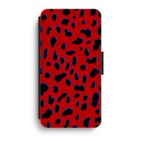 Red Leopard: iPhone XR Flip Hoesje