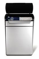 Simplehuman Rectangular Touch Bar Recycler 2 x 24 Liter Rvs - thumbnail