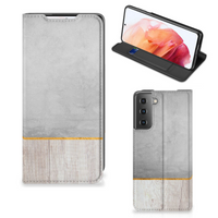 Samsung Galaxy S21 Book Wallet Case Wood Concrete