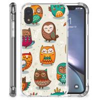 Apple iPhone Xr Case Anti-shock Vrolijke Uilen