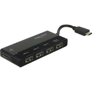 Externe USB 3.1 Gen 1 USB-C > 4x USB-A + 1x USB-C PD USB-hub USB-hub