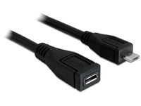 Delock 83248 Verlengkabel USB 2.0 type Micro-B male > USB 2.0 type Micro-B female 1 m - thumbnail