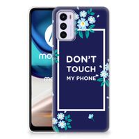 Motorola Moto G42 Silicone-hoesje Flowers Blue DTMP - thumbnail