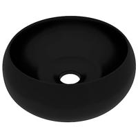 Wastafel rond 40x15 cm keramiek matzwart