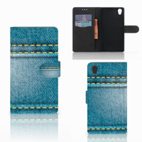 Sony Xperia L1 Wallet Case met Pasjes Jeans