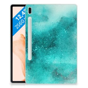 Tablethoes Samsung Galaxy Tab S7FE Painting Blue