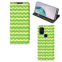 OnePlus Nord N10 5G Hoesje met Magneet Waves Green