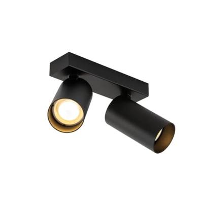 SLV Dubbele opbouwspot Kami Double zwart - 1007727