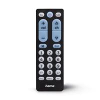 Universele afstandsbediening TV, infrarood, voor 2 apparaten, grote toetsen, leerbaar