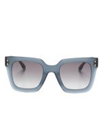 Isabel Marant Eyewear lunettes de soleil carrées à plaque logo - Bleu