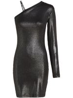 Karl Lagerfeld Jeans one-shoulder lurex minidress - Noir