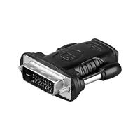 Goobay 68482 HDMI/DVI-D adapter, vernikkeld - HDMI-bus (type A) > DVI-D-stekker Dual-Link (24+1 pin)
