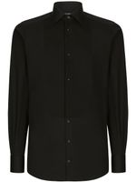 Dolce & Gabbana chemise de smoking en coton - Noir - thumbnail