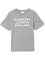 Burberry Kids t-shirt à logo imprimé - Gris