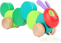 Small Foot Rupsje Nooitgenoeg trekfiguur hout 26 x 6 cm