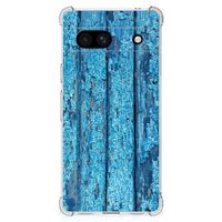 Google Pixel 7A Stevig Telefoonhoesje Wood Blue - thumbnail