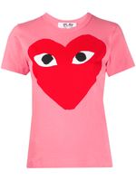 Comme Des Garçons Play t-shirt à cœur imprimé - Rose