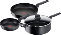 Tefal Hard Titanium Pro Koekenpannenset 24 + 28 cm + Hapjespan 28 cm