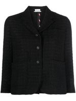 Thom Browne veste crop en tweed - Noir - thumbnail