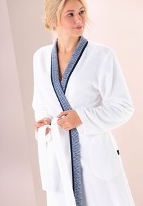 Cawo dames kimono wit badstof-44